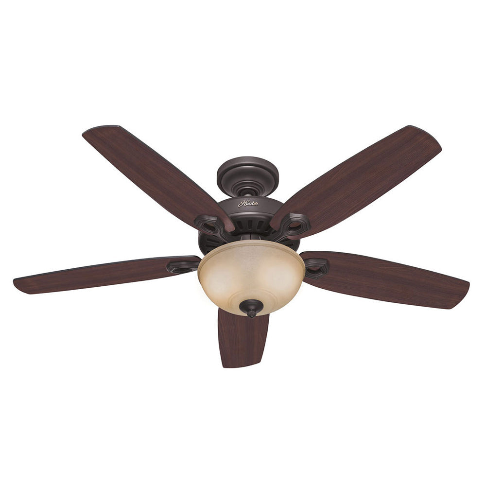 Builder Deluxe AC Ceiling Fan with Light Bronze 52"